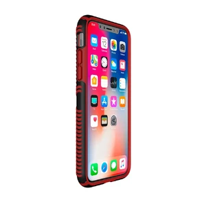 Защитный чехол Speck Presidio Grip Black | Dark Poppy Red для iPhone X | XS - Фото 3