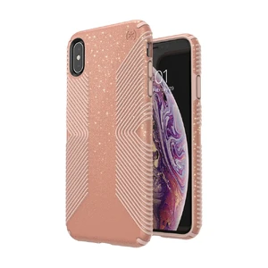 Протиударний чохол Speck Presidio Grip + Glitter Bella Pink With Gold Glitter | Dahlia Peach для iPhone XS Max - Фото 2