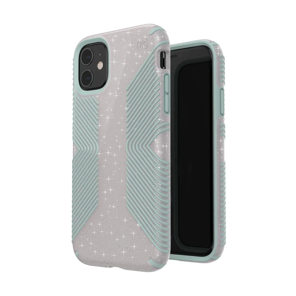 Чохол Speck Presidio Grip + Glitter Whitestone Grey Glitter | Blue для iPhone 11 в Чернівцях