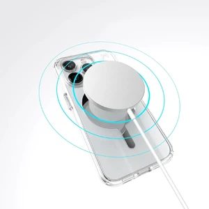 Прозрачный чехол с MagSafe Speck Presidio Perfect-Clear Clear/Chrome для iPhone 15 Pro - Фото 5