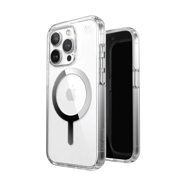 Прозорий чохол з MagSafe Speck Presidio Perfect-Clear Clear/Chrome для iPhone 15 Pro Max