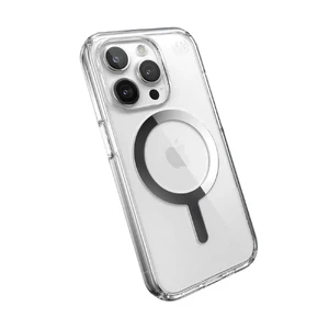 Прозрачный чехол с MagSafe Speck Presidio Perfect-Clear Clear/Chrome для iPhone 15 Pro - Фото 2