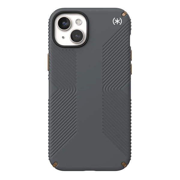 Протиударний чохол Speck Presidio2 Grip MagSafe Charcoal Grey/Cool Bronze для iPhone 15 Plus