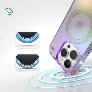 Прозрачный фиолетовый чехол Speck Presidio Lux MagSafe для iPhone 16 Pro - Фото 2