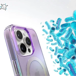 Прозрачный фиолетовый чехол Speck Presidio Lux MagSafe для iPhone 16 Pro - Фото 5