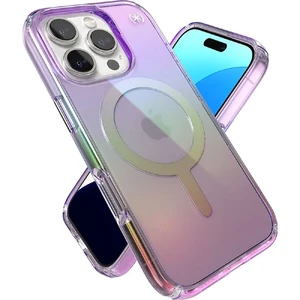 Прозрачный фиолетовый чехол Speck Presidio Lux MagSafe для iPhone 16 Pro - Фото 11