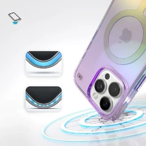 Прозорий фіолетовий чохол Speck Presidio Lux MagSafe для iPhone 16 Pro Max - Фото 2