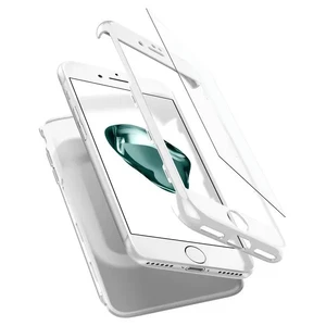 Чохол із захисним склом Spigen Thin Fit 360 White для iPhone SE 3 | SE 2 | 8 | 7 - Фото 7