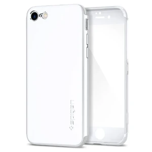 Чохол із захисним склом Spigen Thin Fit 360 White для iPhone SE 3 | SE 2 | 8 | 7 - Фото 2
