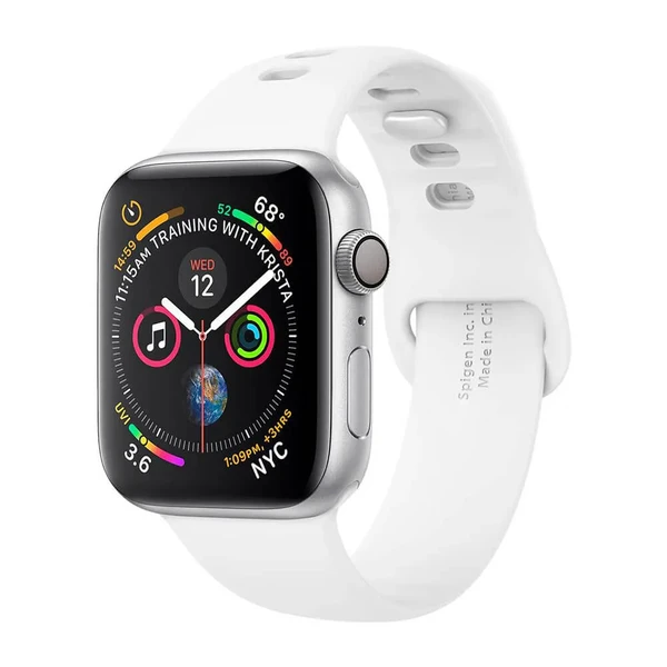 Силіконовий ремінець Spigen Air Fit White для Apple Watch 40mm SE | 6 | 5 | 4