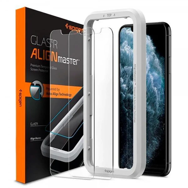 Захисне скло Spigen AlignMaster Glas. tR для iPhone 11 Pro | XS | X (2 Pack) в Чернівцях