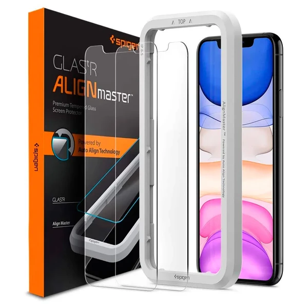 Защитное стекло Spigen AlignMaster Screen Protector для iPhone 11 (2 Pack)