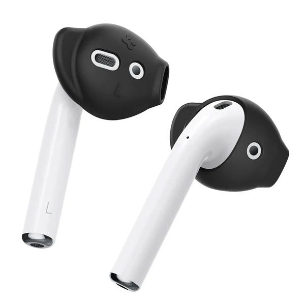 Силіконові накладки Spigen Earhooks Black для Apple AirPods (S | M | L)