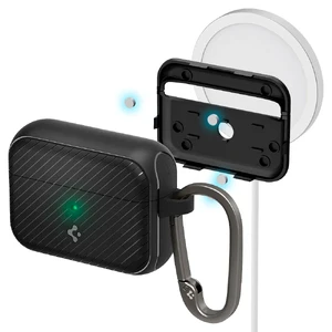 Противоударный чехол Spigen Case Mag Armor MagFit Matte Black для AirPods Pro - Фото 3