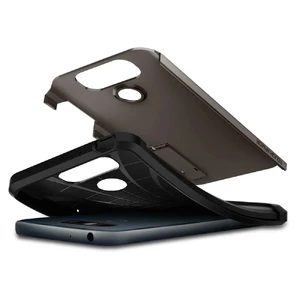 Противоударный чехол Spigen Tough Armor Gunmetal для LG G6 - Фото 7