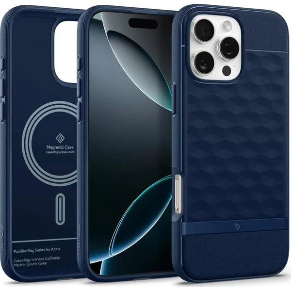Синій чохол MagSafe Spigen Caseology Parallax для iPhone 16 Pro в Запоріжжі