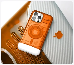 Оранжевый чехол MagSafe Spigen Classic C1 для iPhone 16 Pro - Фото 10