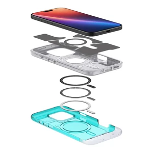 Голубой чехол Spigen Classic C1 Mag MagSafe для iPhone 16 Pro Max - Фото 9