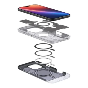 Серый чехол MagSafe Spigen Classic C1 для iPhone 16 Pro Max - Фото 9