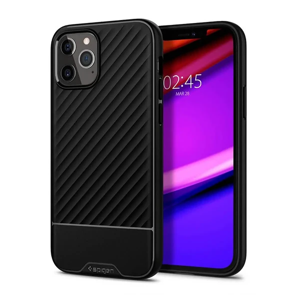 Захисний чохол Spigen Core Armor Matte Black для iPhone 12 | 12 Pro