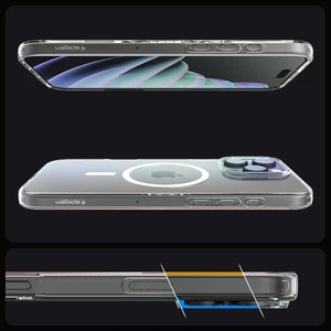 Прозрачный белый чехол Spigen Crystal Flex Mag для iPhone 16 Pro Max - Фото 10