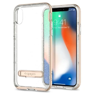 Чехол-накладка Spigen Crystal Hybrid Glitter Gold Quartz для iPhone X | XS - Фото 3