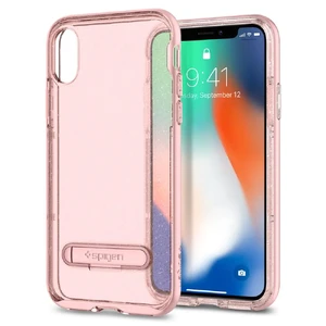 Чехол-накладка Spigen Crystal Hybrid Glitter Rose Quartz для iPhone X | XS - Фото 3