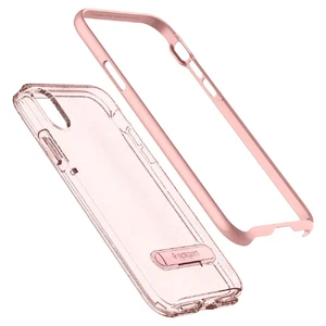 Чехол-накладка Spigen Crystal Hybrid Glitter Rose Quartz для iPhone X | XS - Фото 4