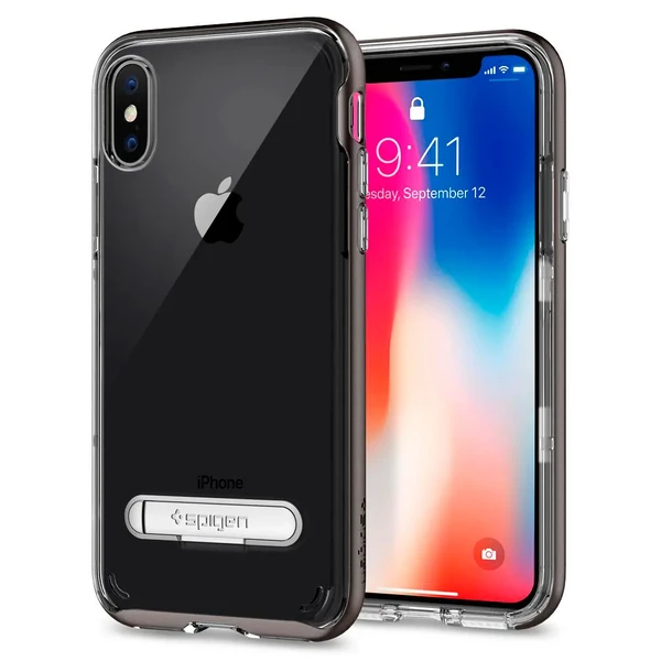 Чехол Spigen Crystal Hybrid Gunmetal для iPhone X | XS
