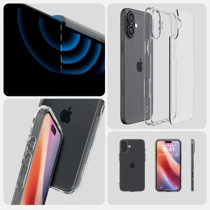 Прозрачный чехол Spigen Crystal Hybrid для iPhone 16 - Фото 6
