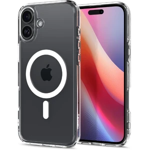 Прозорий білий чохол Spigen Crystal Hybrid Mag для iPhone 16 8809971231206 - Фото 1