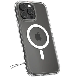 Прозрачный белый чехол Spigen Crystal Hybrid Mag для iPhone 16 Pro - Фото 3