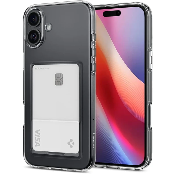 Прозорий чохол зі слотом для карт Spigen Crystal Slot для iPhone 16 у Житомирі