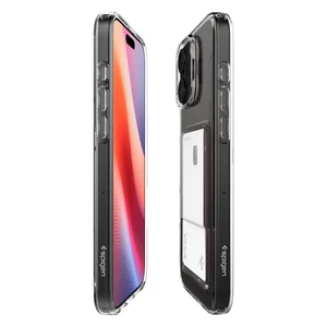 Прозрачный чехол со слотом для карт Spigen Crystal Slot для iPhone 16 Pro - Фото 4