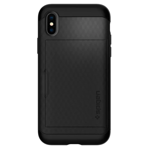 Чехол Spigen Crystal Wallet Black для iPhone X | XS