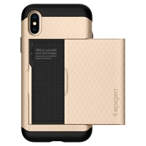 Чехол Spigen Crystal Wallet Champagne Gold для iPhone X | XS - Фото 6