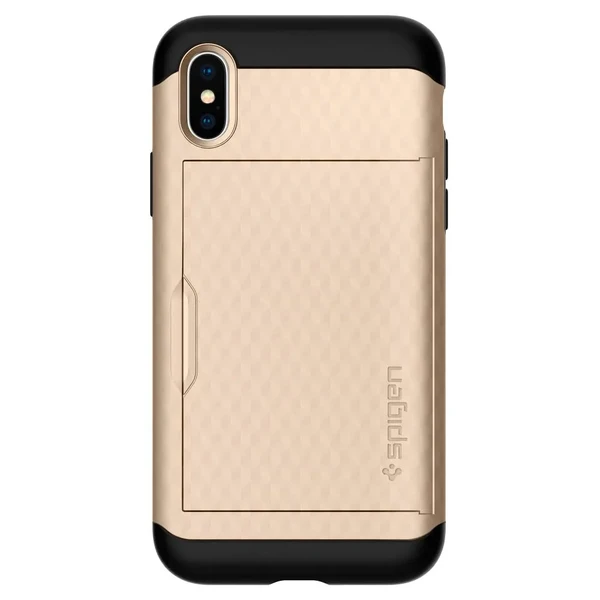 Чохол Spigen Crystal Wallet Champagne Gold для iPhone X | XS