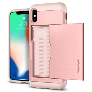 Чехол Spigen Crystal Wallet Rose Gold для iPhone X | XS - Фото 2