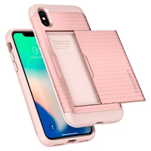 Чехол Spigen Crystal Wallet Rose Gold для iPhone X | XS - Фото 3