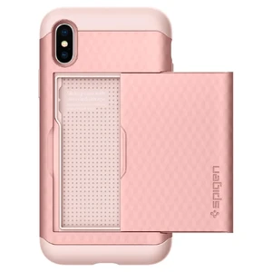 Чехол Spigen Crystal Wallet Rose Gold для iPhone X | XS - Фото 6