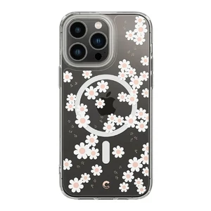 Прозрачный чехол Spigen Cyrill Cecile Mag MagSafe White Daisy для iPhone 14 Pro Max  - Фото 1