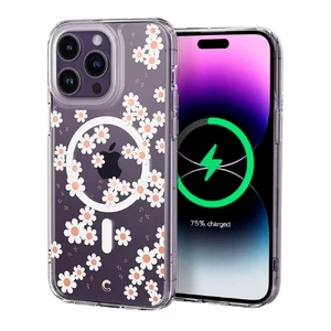 Прозрачный чехол Spigen Cyrill Cecile Mag MagSafe White Daisy для iPhone 14 Pro Max - Фото 3