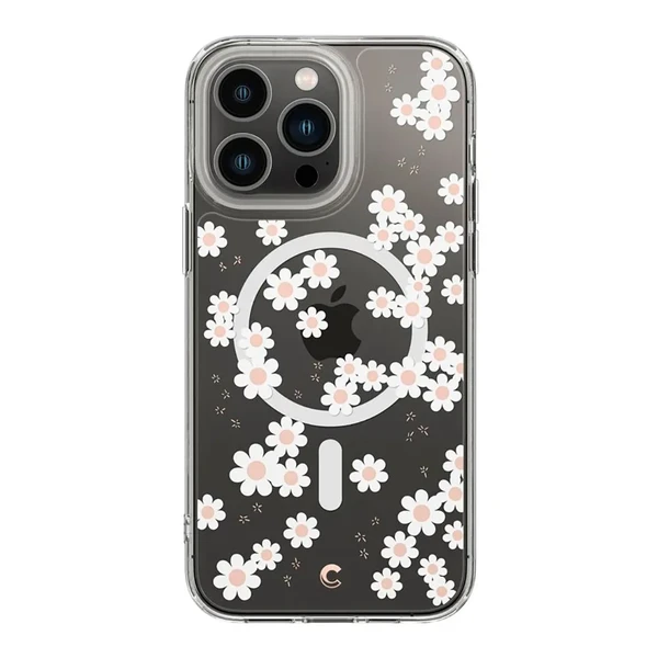 Прозрачный чехол Spigen Cyrill Cecile Mag MagSafe White Daisy для iPhone 14 Pro в Николаеве