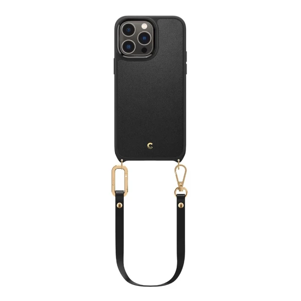 Чехол с ремешком Spigen Cyrill Classic Charm Black для iPhone 14 Pro