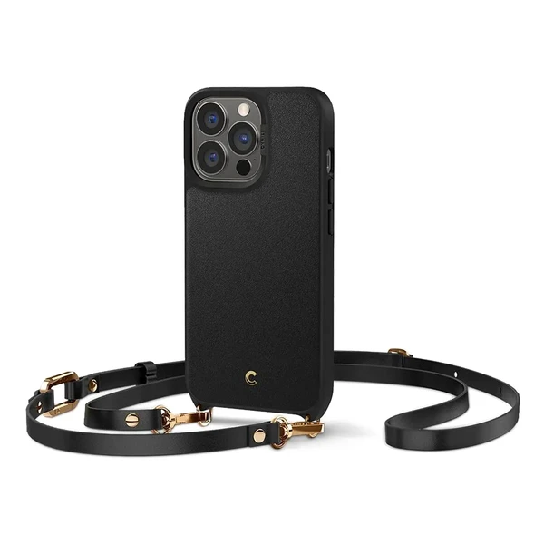 Чехол с ремешком Spigen Cyrill Classic Charm Black для iPhone 13 Pro в Сумах