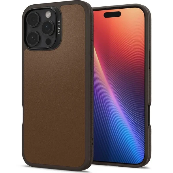 Коричневий чохол MagSafe Spigen Cyrill Kajuk для iPhone 16 Pro в Запоріжжі