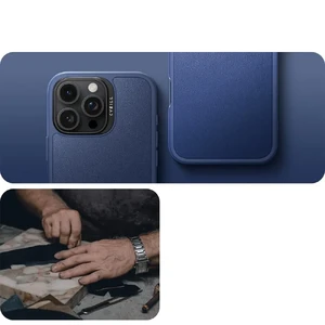 Синий чехол MagSafe Spigen Cyrill Kajuk для iPhone 16 Pro Max - Фото 10