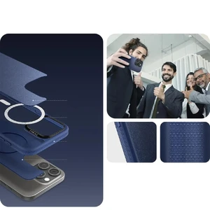 Синий чехол MagSafe Spigen Cyrill Kajuk для iPhone 16 Pro Max - Фото 11