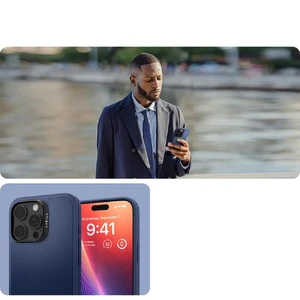 Синий чехол MagSafe Spigen Cyrill Kajuk для iPhone 16 Pro Max - Фото 14