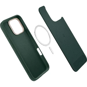 Зеленый кожаный чехол Spigen Cyrill Kajuk Mag для iPhone 16 Pro Max - Фото 9